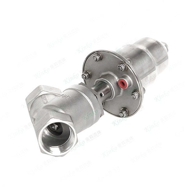 All-stainless steel pneumatic internal threaded angle seat valve