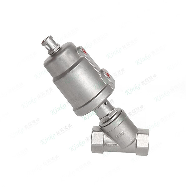 All-stainless steel pneumatic welded angle seat valve