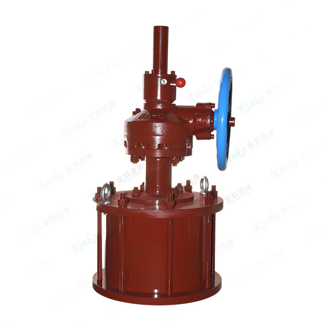 Linear pneumatic actuator (with gear manual)