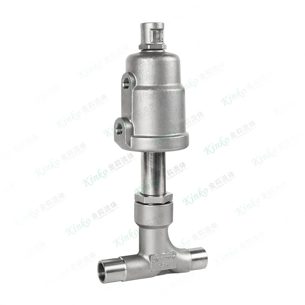 All stainless steel pneumatic straight-through angle seat valve