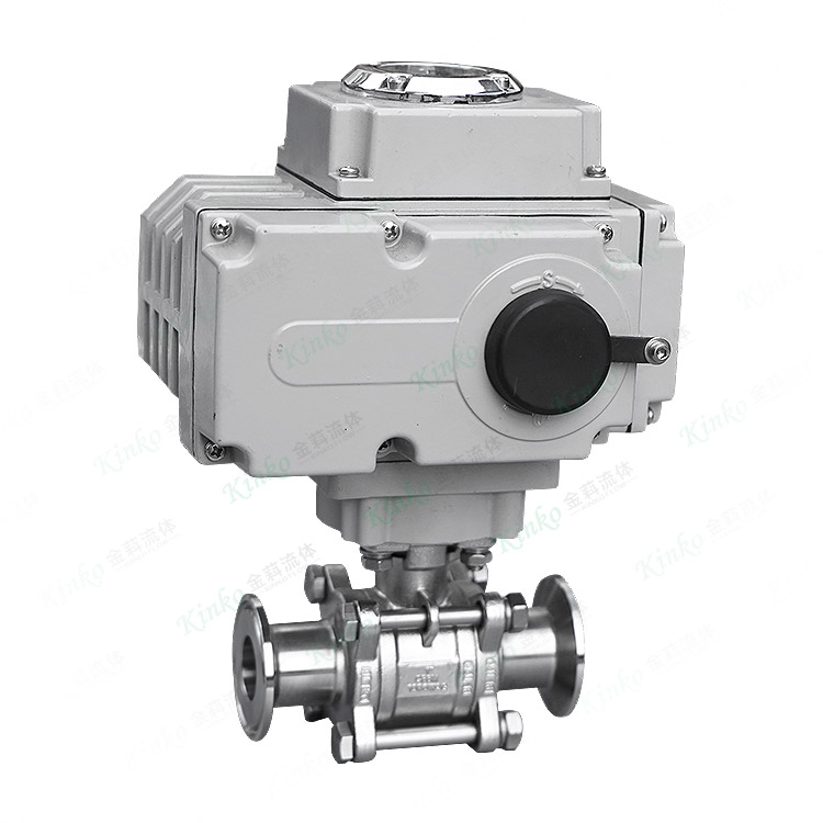 Electric three-piece non-delay all-inclusive ball valve